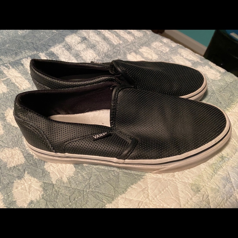 Vans perf leather slip on